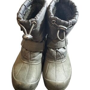 Thinsulate boys girls north side size 10 black winter snow boots fun cozy warm
